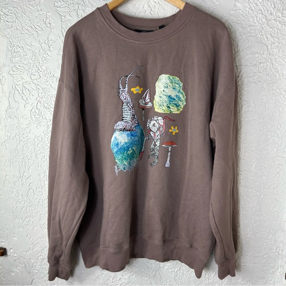 *RARE* VOLCOM Chrissie Abbott x French Sweatshirt Size XL Men’s UNISEX - Picture 3 of 15